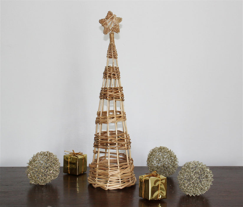 Rattan Christmas Tree - Kozeenest