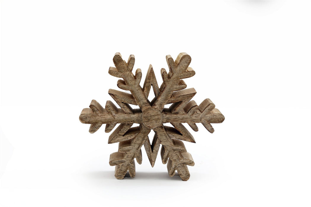Wooden Snowflake Decoration Small - Kozeenest