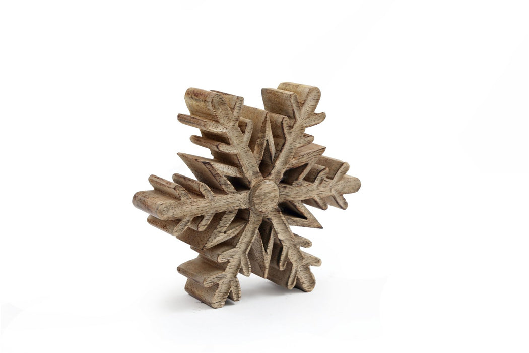 Wooden Snowflake Decoration Small - Kozeenest