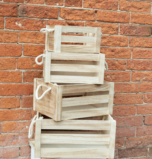 Set of Four Wooden Crates - Kozeenest