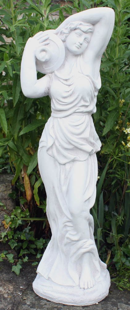 Stone Effect Lady With Urn Statue - Kozeenest