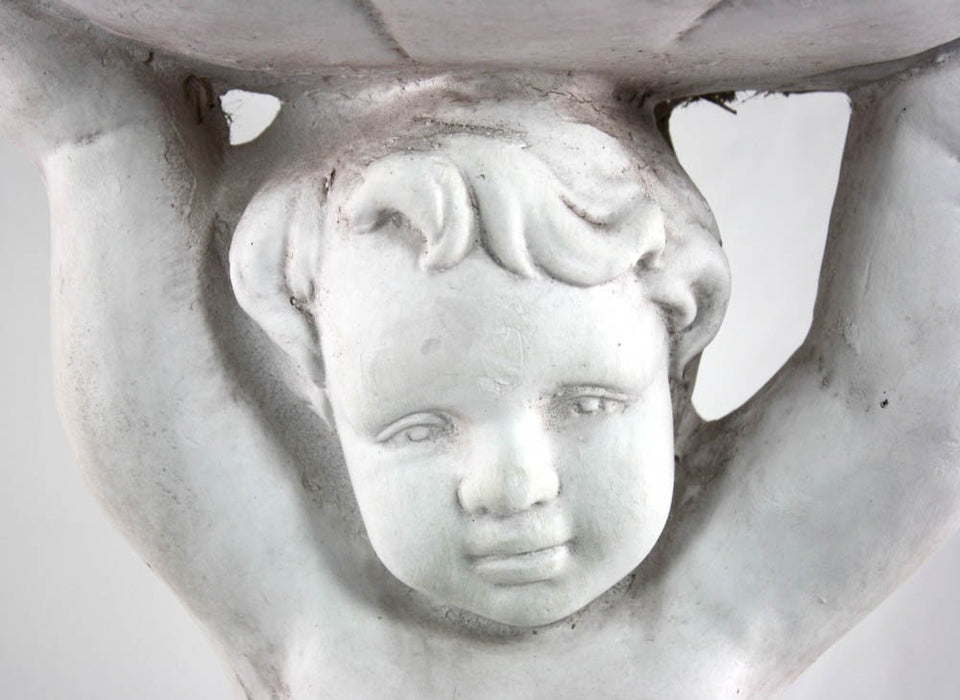 Stone Effect Cherub Bird Feeder Or Bird Bath - Kozeenest