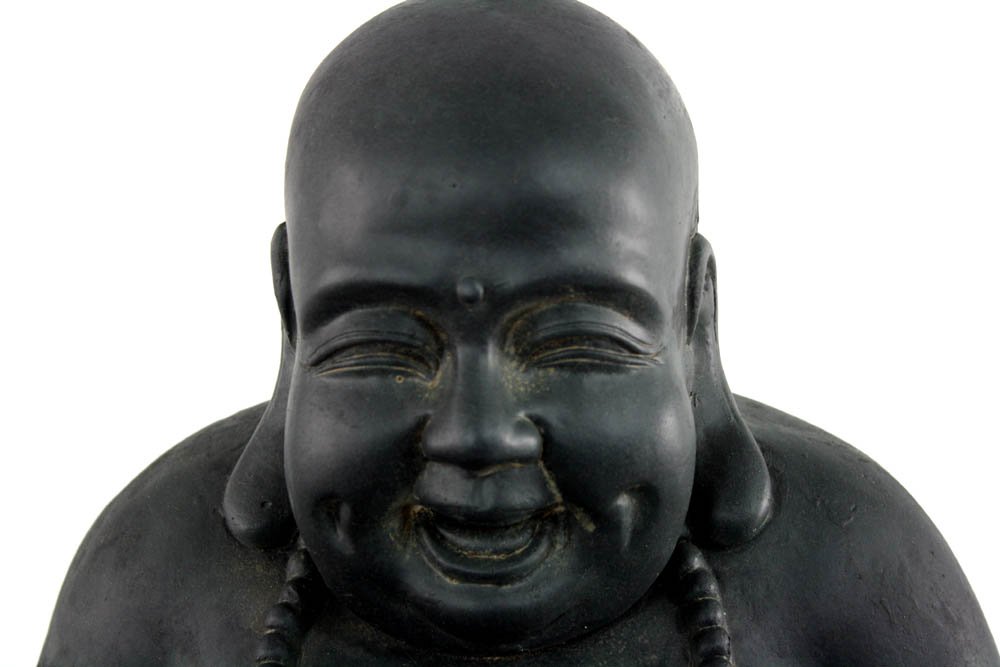 Stone Effect Laughing Buddha Statue - Kozeenest