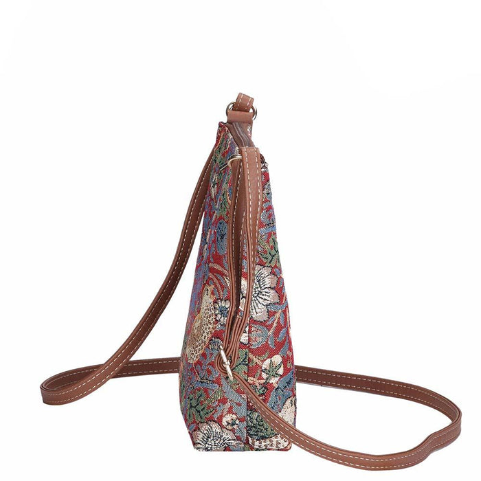 William Morris Strawberry Thief Red - Sling Bag-5