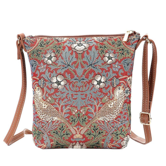 William Morris Strawberry Thief Red - Sling Bag-0