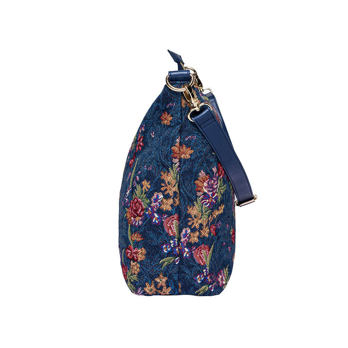 V&A Licensed Flower Meadow Blue - Slouch Bag-2