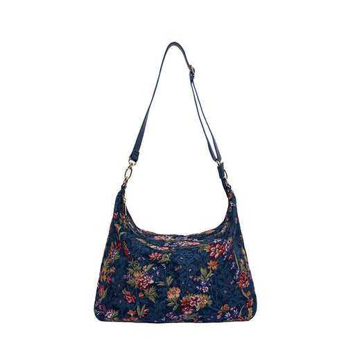 V&A Licensed Flower Meadow Blue - Slouch Bag-0