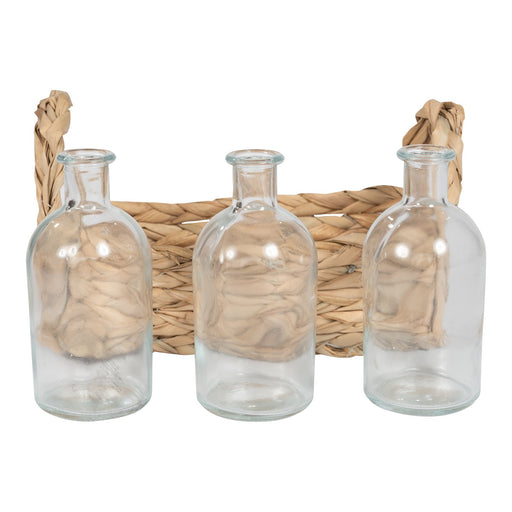 Set of 3 Vases With Grass Tray - Kozeenest