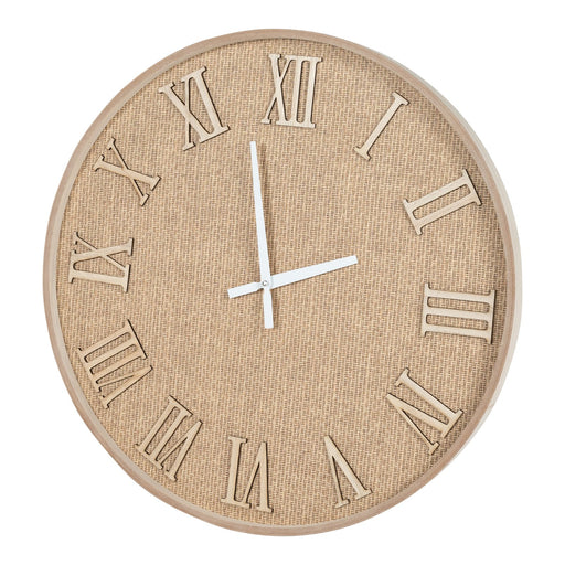 Serenity Hessian Woven Wall Clock 50cm - Kozeenest