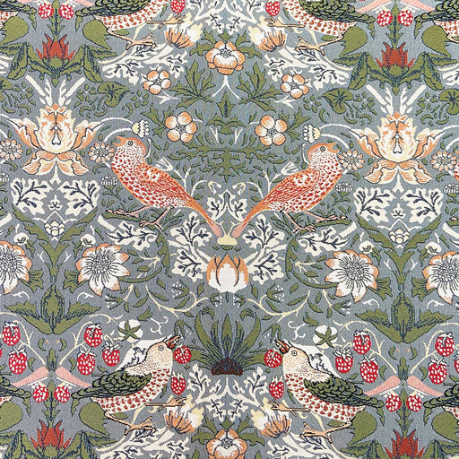 V&A Licensed Strawberry Thief Grey - Fabric for Upholstery-0