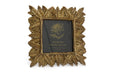 Photo Frame Edged With Golden Leaf Design 4x4" - Kozeenest