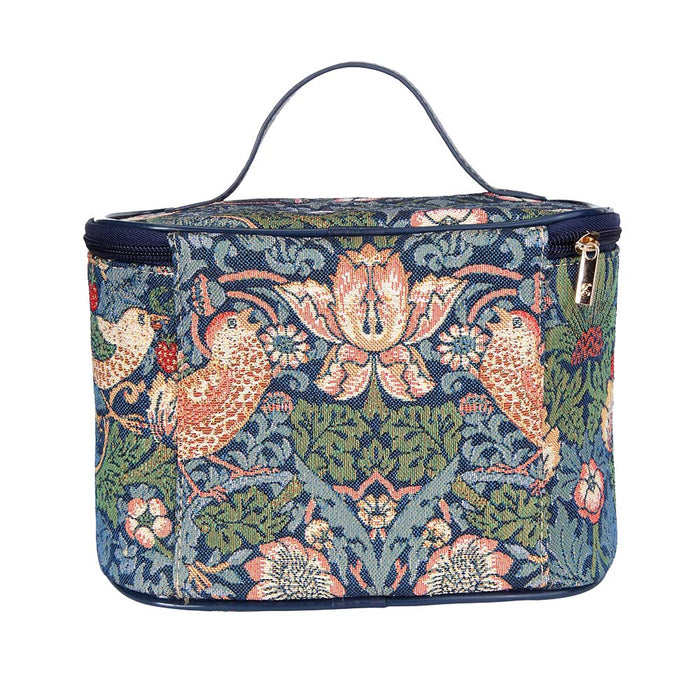 William Morris Strawberry Thief Blue - Toiletry Bag-1