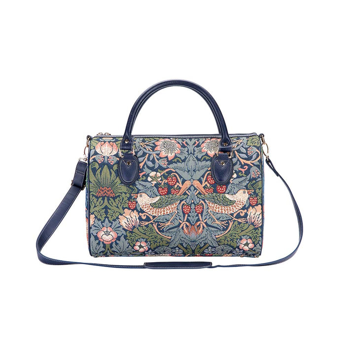 William Morris Strawberry Thief Blue - Travel Bag-3