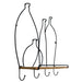 Wire Bottle Design Shelf with 4 Hooks - Kozeenest