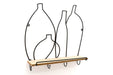 Wire Bottle Design Shelf with 4 Hooks - Kozeenest