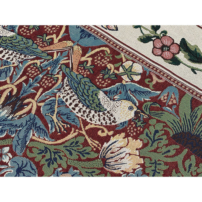 William Morris Strawberry Thief Red - Wall Hanging 110cm x 139cm (70 rod)-3