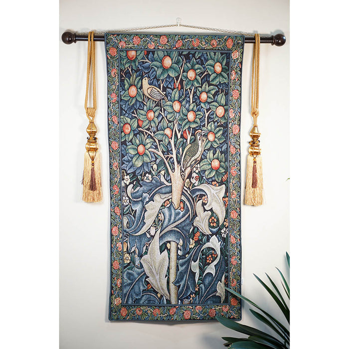 William Morris Woodpecker in a Fruit Tree - Wall Hanging 69cm x 139cm (70 rod)-5