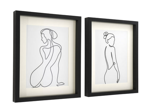 Set of 2 Black Framed Prints of Silhouettes - Kozeenest