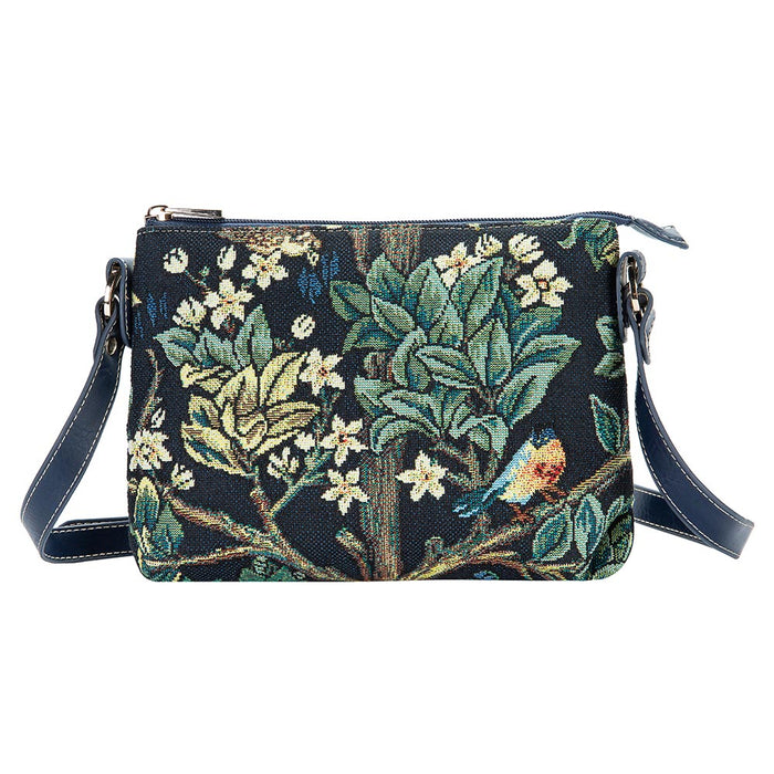 William Morris Tree of Life Blue - Cross Body Bag-3