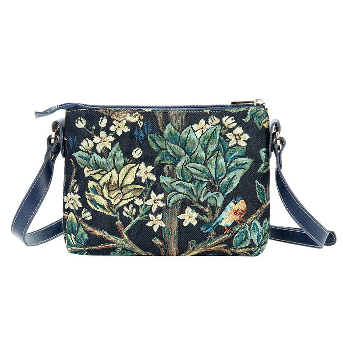 William Morris Tree of Life Blue - Cross Body Bag-0