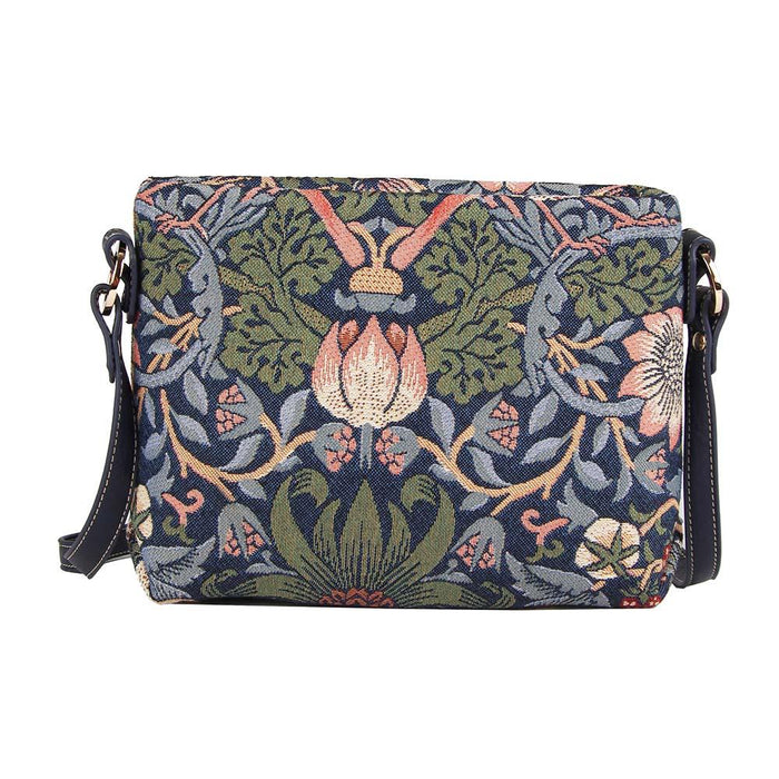 William Morris Strawberry Thief Blue - Cross Body Bag-0